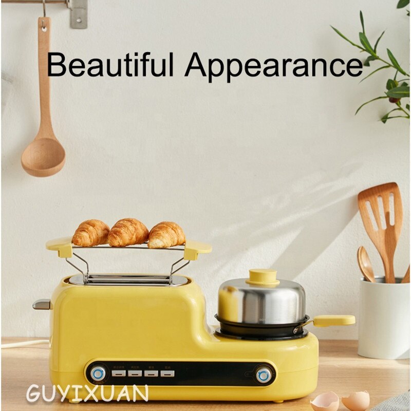 3 in 1 Home Breakfast Machine Coffee Maker Frying Pan Bread Toaster Electric oven Bread baking machine