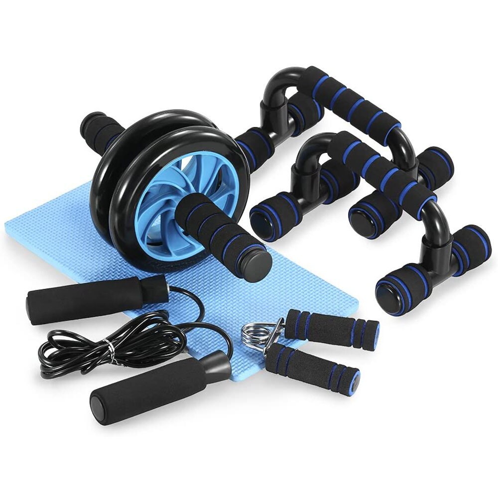 Resistance Bands Push Up Stand Bar Abdominal Wheel AB Roller Jump Rope Grip Strength Exercise Home Gym Fitness Muscle Trainer