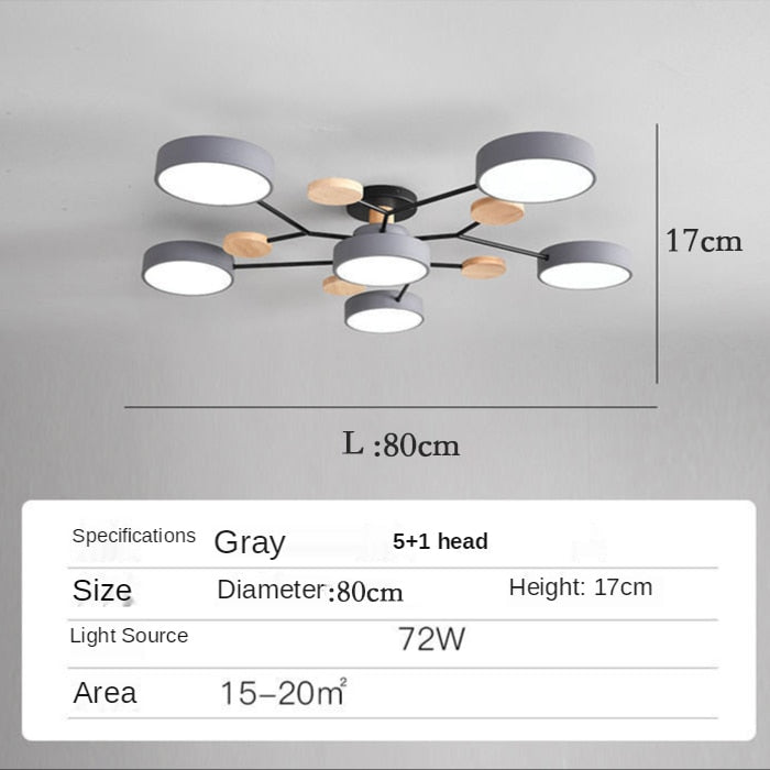 Modern Wooden LED Ceiling Chandeliers Home Decoration for Living Room Bedroom Kitchen Dining Room Lights Indoor Pendant Lamps