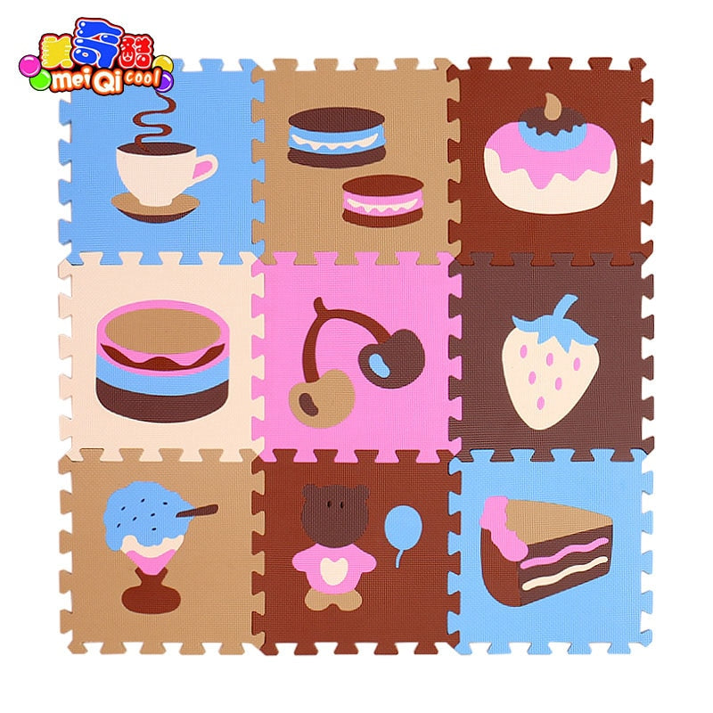 Children's soft developing crawling rugs,baby play puzzle number/letter/cartoon eva foam mat,pad floor for baby games 30*30*1cm