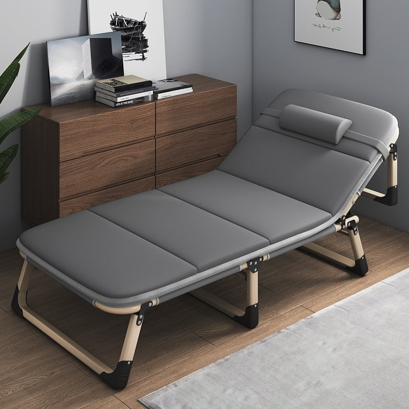 Folding bed single bed siesta siesta bed escort portable multifunctional marching bed office lounge chair