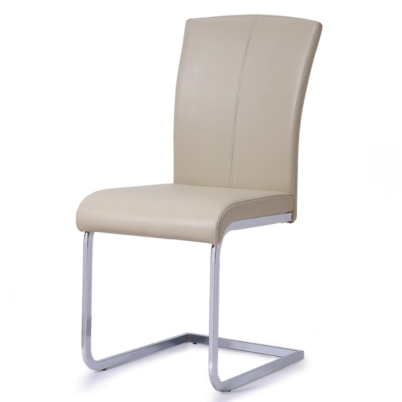 Designer Leather Dining Chairs Accent Office Chaise Lounge Metal Living Room Chairs Ergonomic Bow Muebles Minimalist Dseign