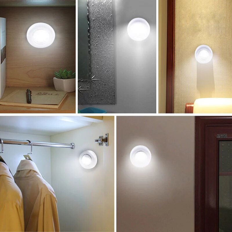 5PCS COB LED Touch Light Under Cabinet Led Wireless Wall Lamp Wardrobe Cupboard Drawer Closet for Bedroom Kitchen Night Light