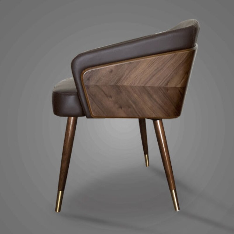 Living Room Minimalist Dining Chair Accent Wooden High Quality Lounge Chairs Comfortable Sillas Comedores Home Furniture HY50DC