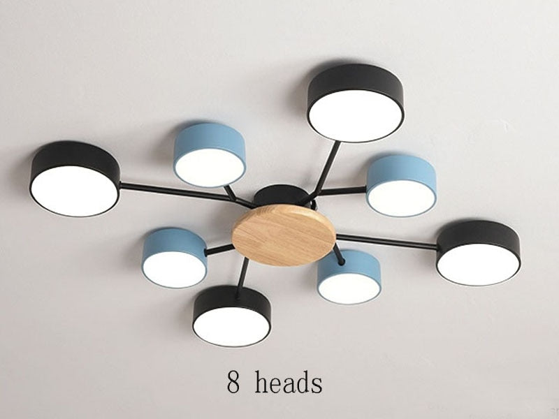 Modern Wooden LED Ceiling Chandeliers Home Decoration for Living Room Bedroom Kitchen Dining Room Lights Indoor Pendant Lamps