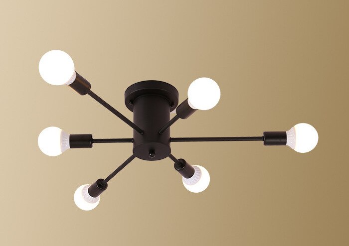 Close to ceiling light fixtures home Decor Warm And Romantic Lighting indoor Modern Living Room Lamp Black Golden Chandelier
