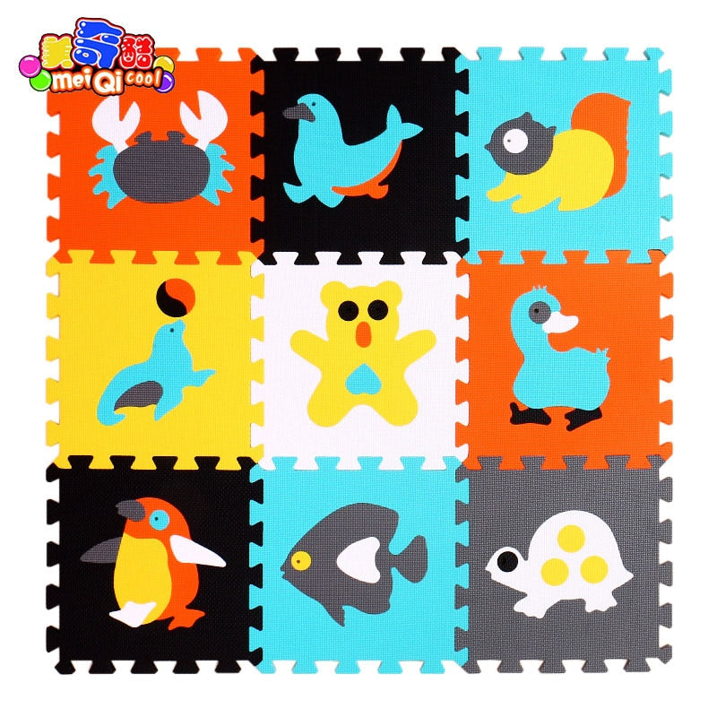 Children's soft developing crawling rugs,baby play puzzle number/letter/cartoon eva foam mat,pad floor for baby games 30*30*1cm