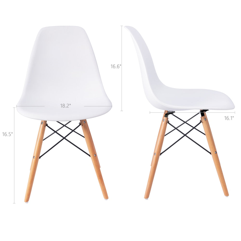 Pre-Assembled Mid Century Modern Dining Chairs, Set of 4, Multiple Colors Accent Chairs for Living Room Furniture