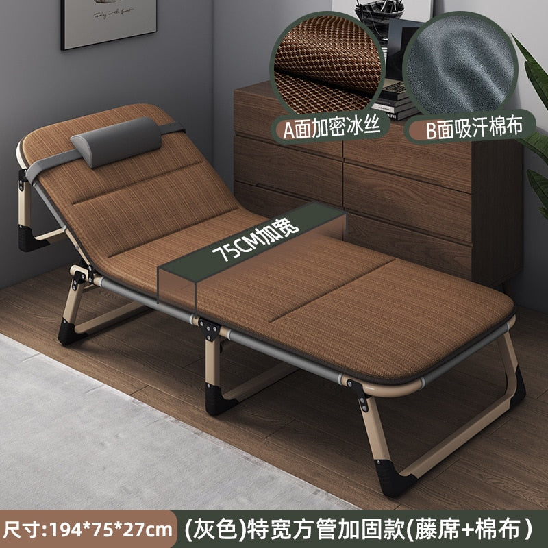 Folding bed single bed siesta siesta bed escort portable multifunctional marching bed office lounge chair