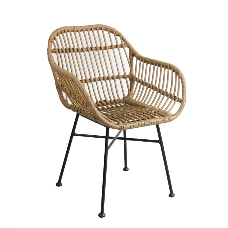 Rattan Dining Chairs Lounge Kitchen Furniture Armchair Rattan Accent Living Room Chair Modern Minimalist Cadeiras Furniture