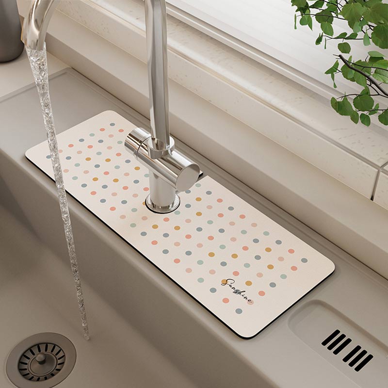 Classic Sink Faucet Drain Pad Table Mat Toilet Diatom Mud Absorbent Pad Non-slip Anti-mildew Mat for Kitchen Countertop Dining