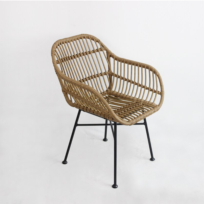 Rattan Dining Chairs Lounge Kitchen Furniture Armchair Rattan Accent Living Room Chair Modern Minimalist Cadeiras Furniture