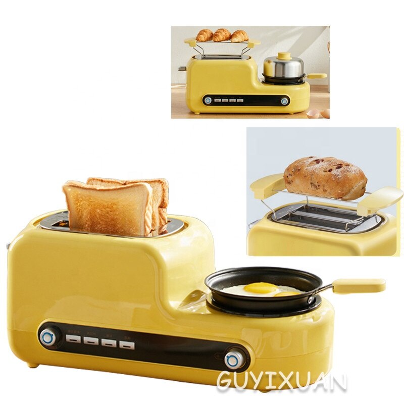 3 in 1 Home Breakfast Machine Coffee Maker Frying Pan Bread Toaster Electric oven Bread baking machine