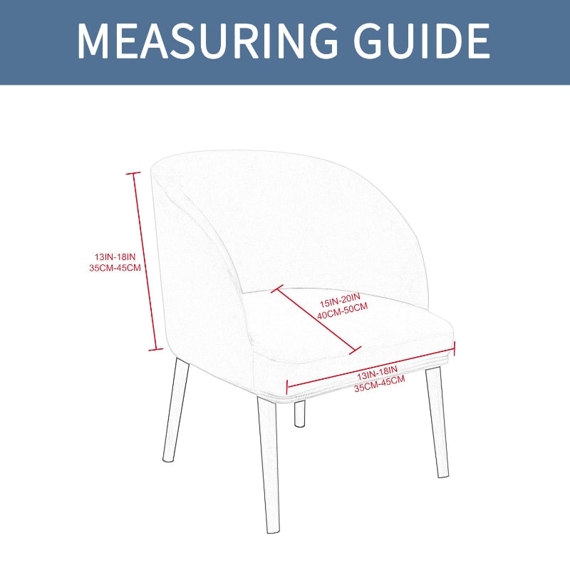 Jacquard Accent Round Seat Cover Slipcovers Curved Back Dining Chair Protector Cover for Kitchen Living Dressing Room