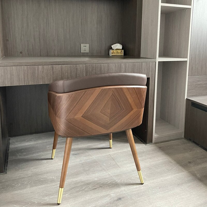 Living Room Minimalist Dining Chair Accent Wooden High Quality Lounge Chairs Comfortable Sillas Comedores Home Furniture HY50DC