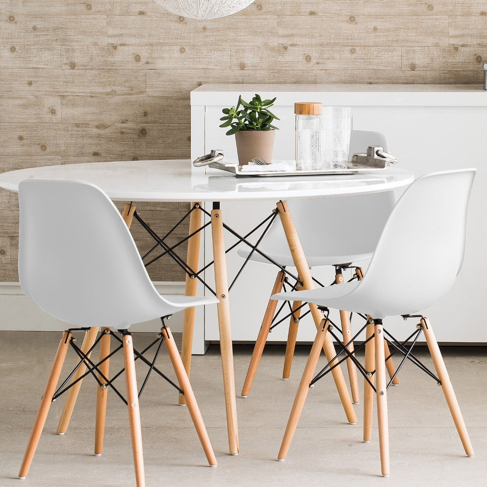 Pre-Assembled Mid Century Modern Dining Chairs, Set of 4, Multiple Colors Accent Chairs for Living Room Furniture