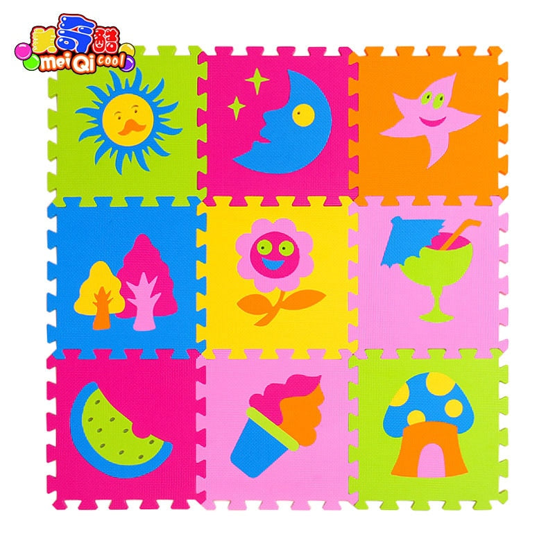 Children's soft developing crawling rugs,baby play puzzle number/letter/cartoon eva foam mat,pad floor for baby games 30*30*1cm