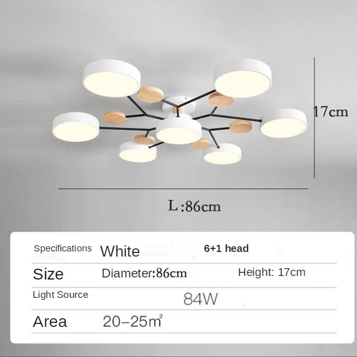 Modern Wooden LED Ceiling Chandeliers Home Decoration for Living Room Bedroom Kitchen Dining Room Lights Indoor Pendant Lamps