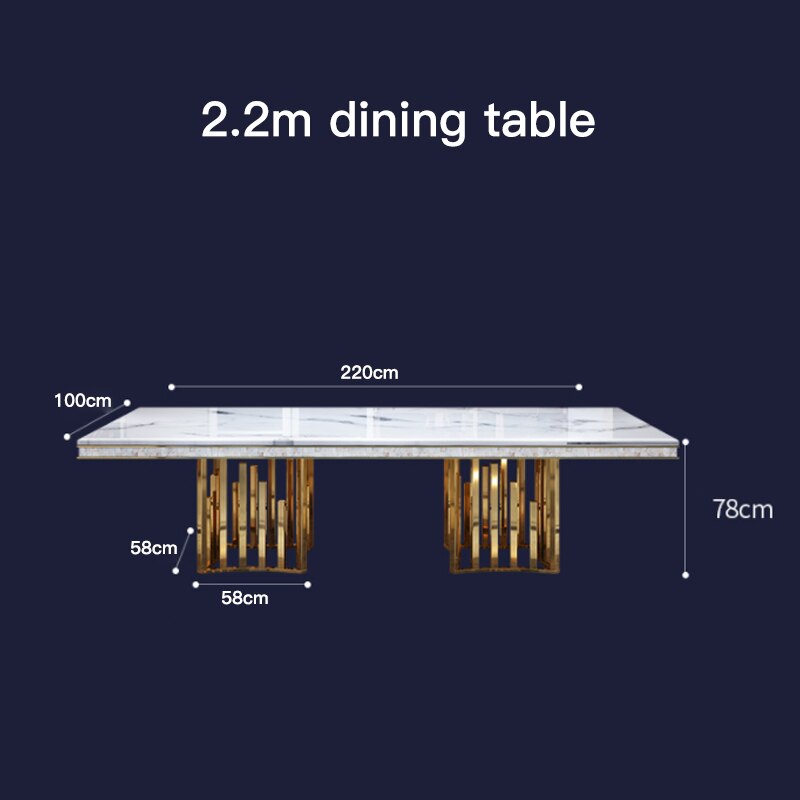 Luxury Modern Dining Table Chair Marble Desk Coffee Kitchen Tables Console Dining Table Mobile Table A Manger Home Furnitures