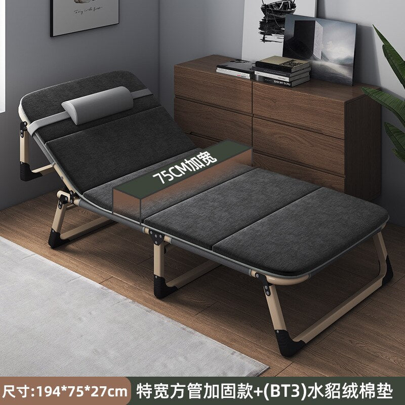 Folding bed single bed siesta siesta bed escort portable multifunctional marching bed office lounge chair