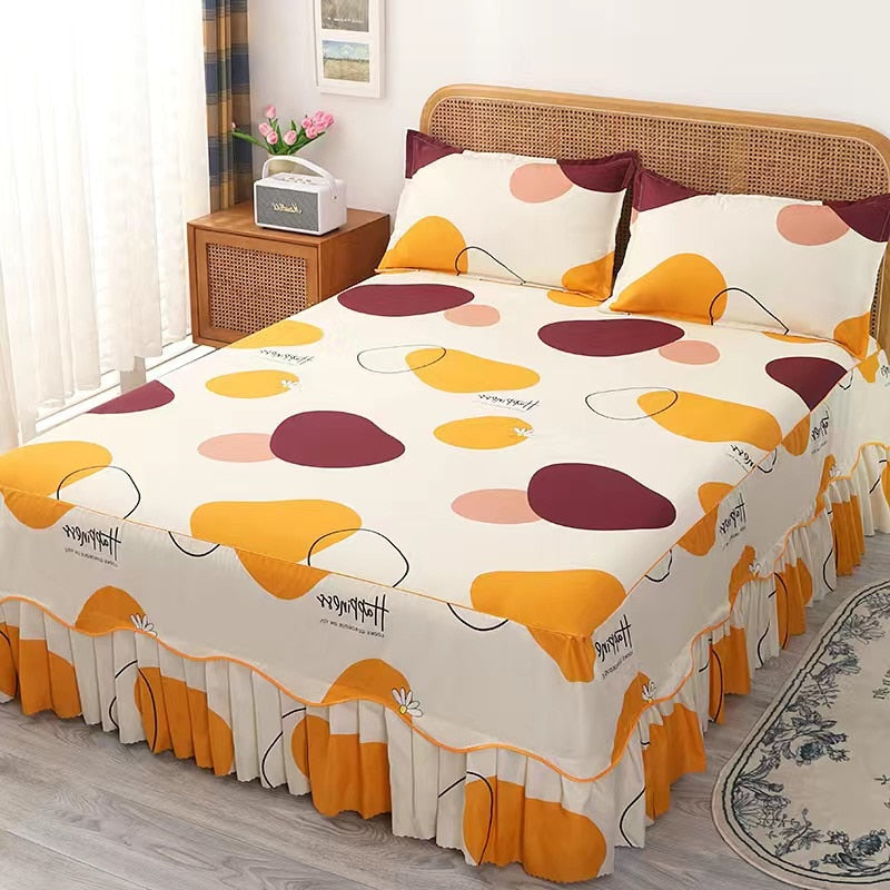 3 Pcs Bedding Smooth Quilted Bedspread on The Bed Light Luxury Home Linen Bed Sheet Set with Pillowcases for Queen King Size Bed