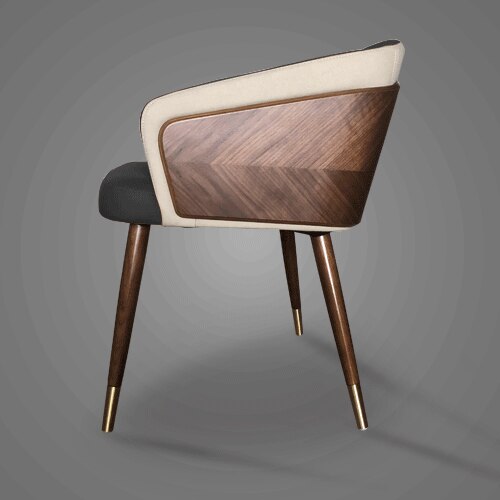 Living Room Minimalist Dining Chair Accent Wooden High Quality Lounge Chairs Comfortable Sillas Comedores Home Furniture HY50DC