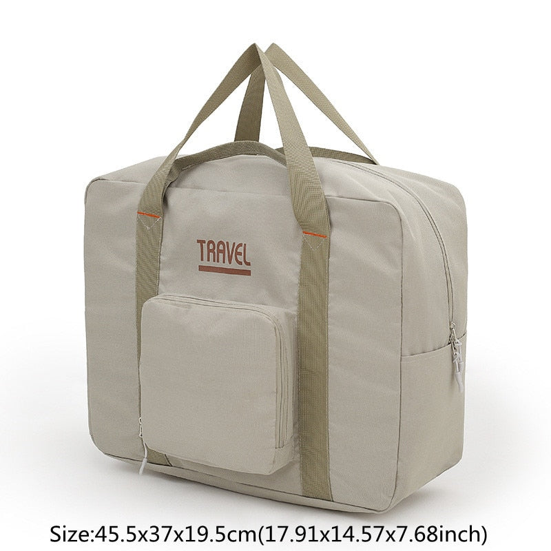 Fashion Folding Travel Bag Women Oxford Travel Weekend Overnight Bags Large Capacity Hand Luggage Tote Duffel Accessor Supplies