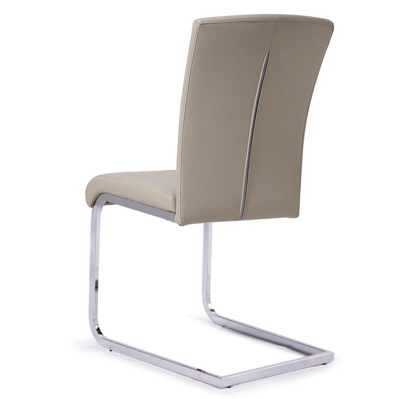 Designer Leather Dining Chairs Accent Office Chaise Lounge Metal Living Room Chairs Ergonomic Bow Muebles Minimalist Dseign