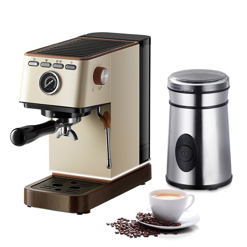Home Small 20 bar espresso coffee machine Semi-automatic home office coffee machine with frother milk