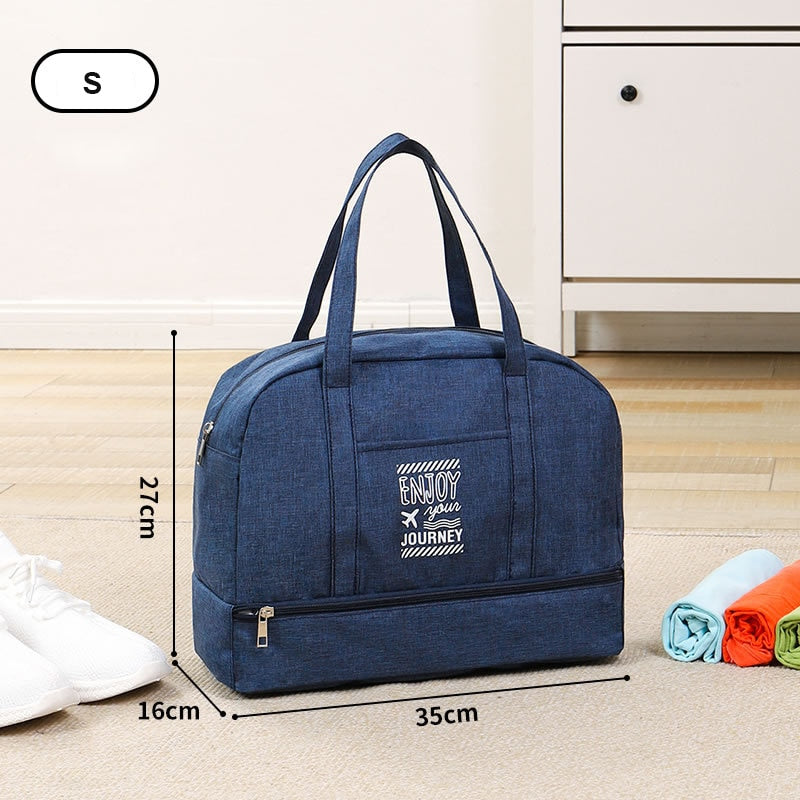 Fashion Folding Travel Bag Women Oxford Travel Weekend Overnight Bags Large Capacity Hand Luggage Tote Duffel Accessor Supplies