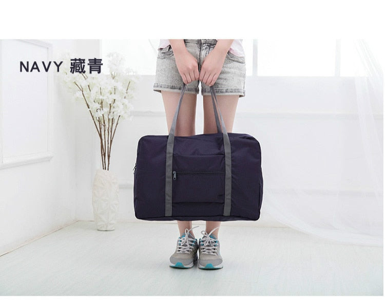 Folding Travel Bag Nylon Travel Bags Hand Luggage for Men & Women Fashion Travel Duffle Bags Tote Large Handbags Duffel