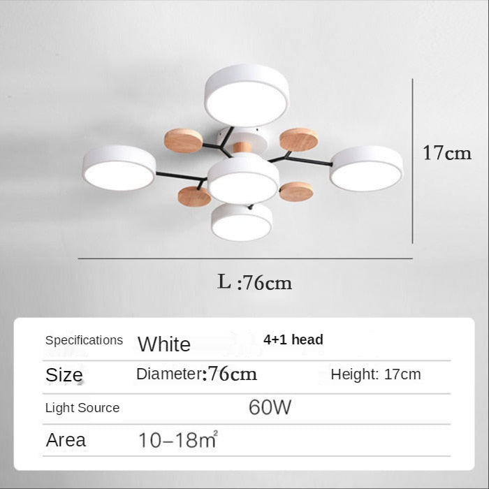 Modern Wooden LED Ceiling Chandeliers Home Decoration for Living Room Bedroom Kitchen Dining Room Lights Indoor Pendant Lamps