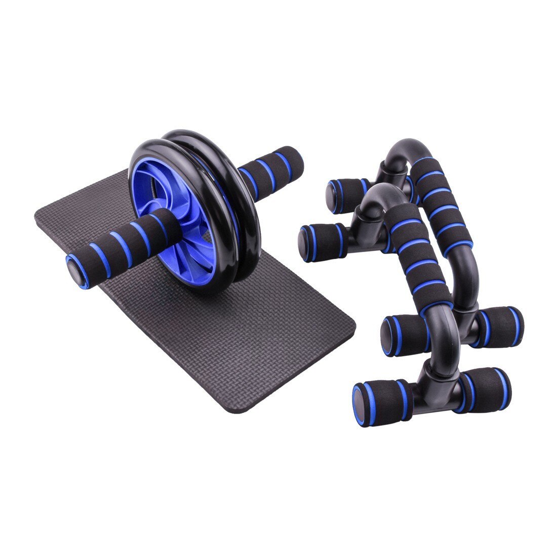 Resistance Bands Push Up Stand Bar Abdominal Wheel AB Roller Jump Rope Grip Strength Exercise Home Gym Fitness Muscle Trainer