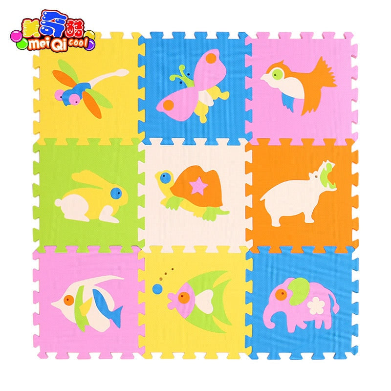 Children's soft developing crawling rugs,baby play puzzle number/letter/cartoon eva foam mat,pad floor for baby games 30*30*1cm