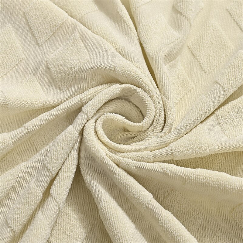 Solid Sloping Dining Chair Cover High Back Stretch Armchair Cover Elastic Accent Living Room Seat Covers Office Hotel Wedding