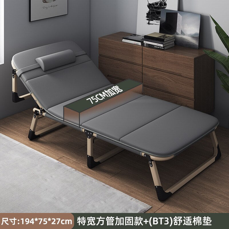 Folding bed single bed siesta siesta bed escort portable multifunctional marching bed office lounge chair