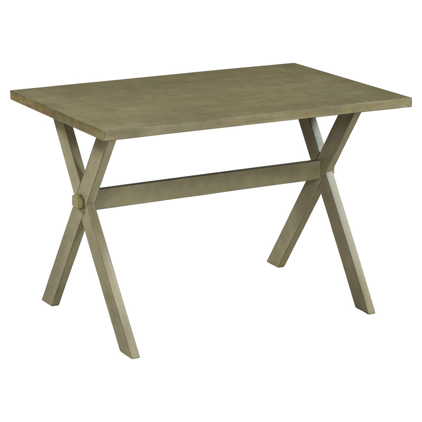 5 Pieces Farmhouse Rustic Wood Kitchen Dining Table Set with Upholstered 4 X-back Chairs for Living Room