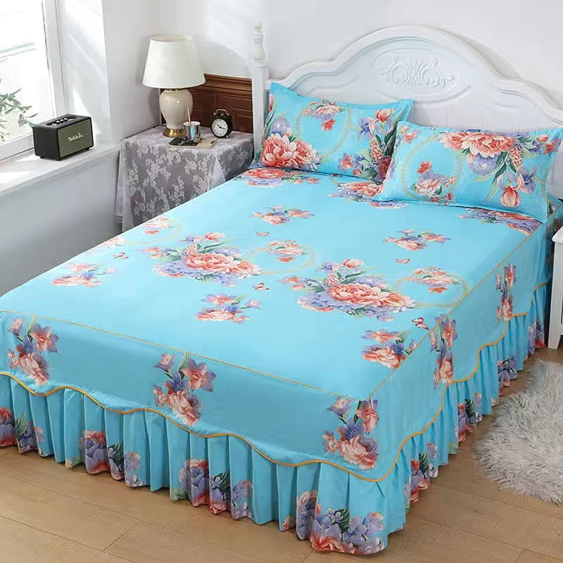 3 Pcs Bedding Smooth Quilted Bedspread on The Bed Light Luxury Home Linen Bed Sheet Set with Pillowcases for Queen King Size Bed