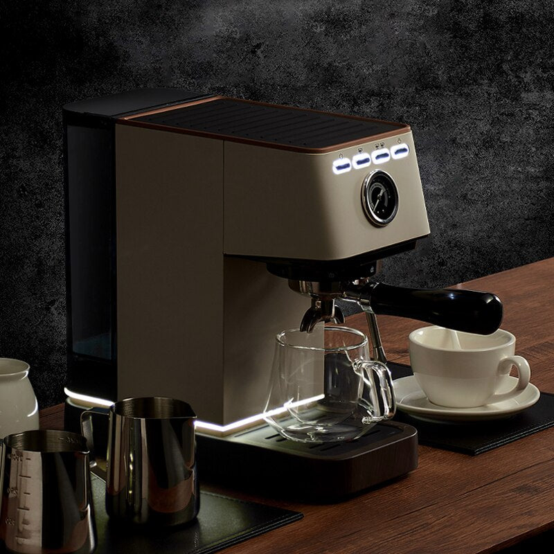 Home Small 20 bar espresso coffee machine Semi-automatic home office coffee machine with frother milk