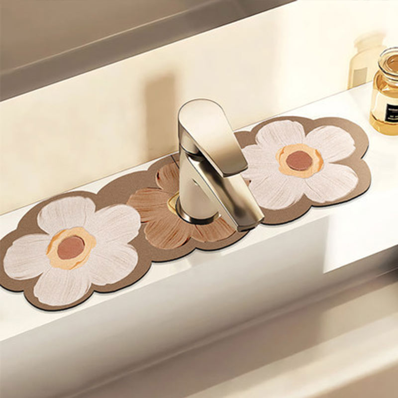 Classic Sink Faucet Drain Pad Table Mat Toilet Diatom Mud Absorbent Pad Non-slip Anti-mildew Mat for Kitchen Countertop Dining