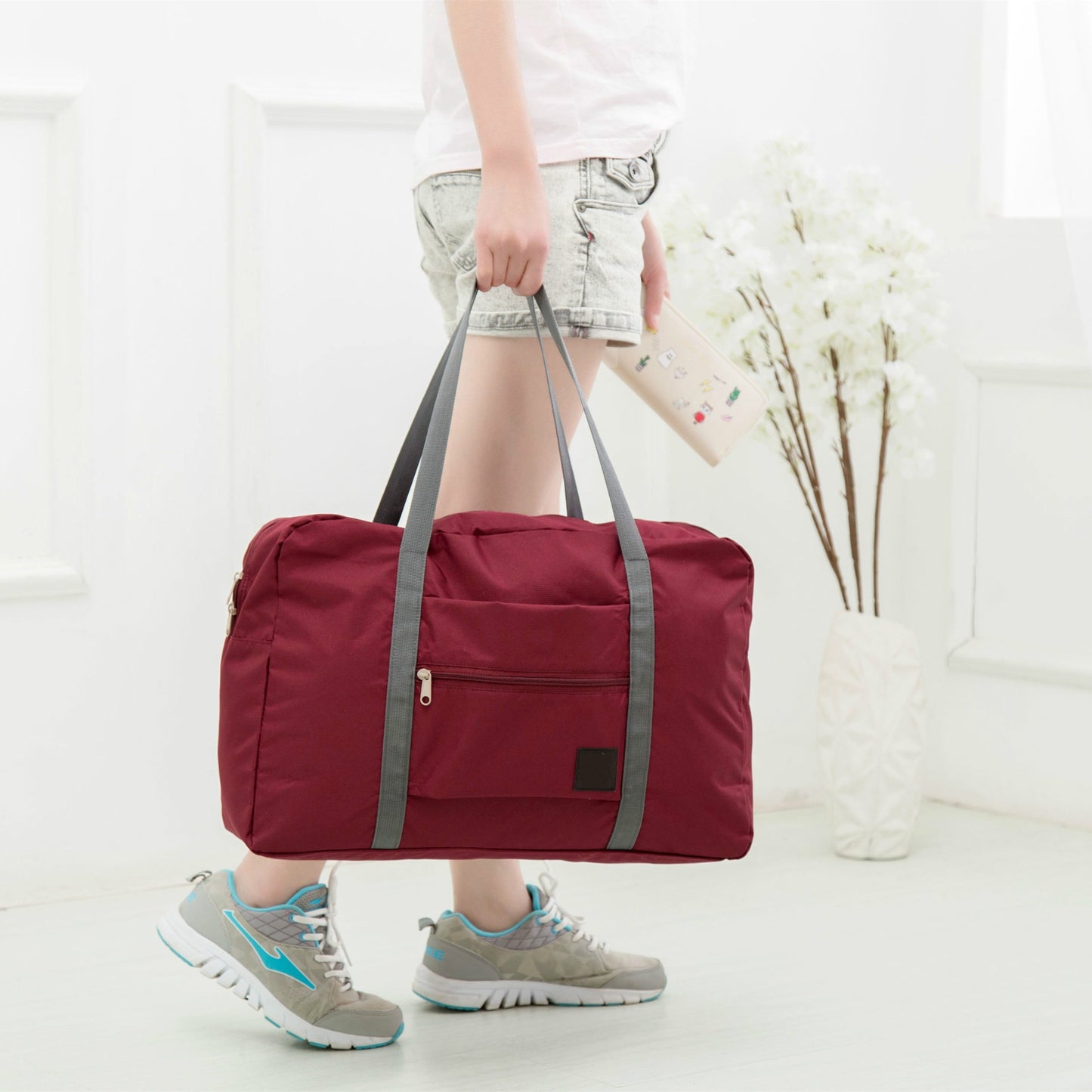 Folding Travel Bag Nylon Travel Bags Hand Luggage for Men & Women Fashion Travel Duffle Bags Tote Large Handbags Duffel