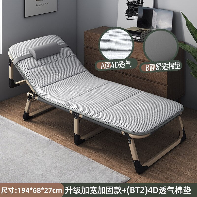 Folding bed single bed siesta siesta bed escort portable multifunctional marching bed office lounge chair