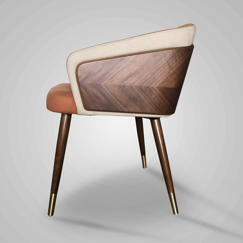 Living Room Minimalist Dining Chair Accent Wooden High Quality Lounge Chairs Comfortable Sillas Comedores Home Furniture HY50DC