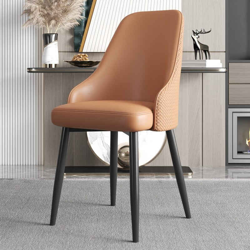 Designer Accent Living Room Chair Modern Leather Soft Sofa Chair Irregular Backrest Modern Cadeiras Living Room Furniture