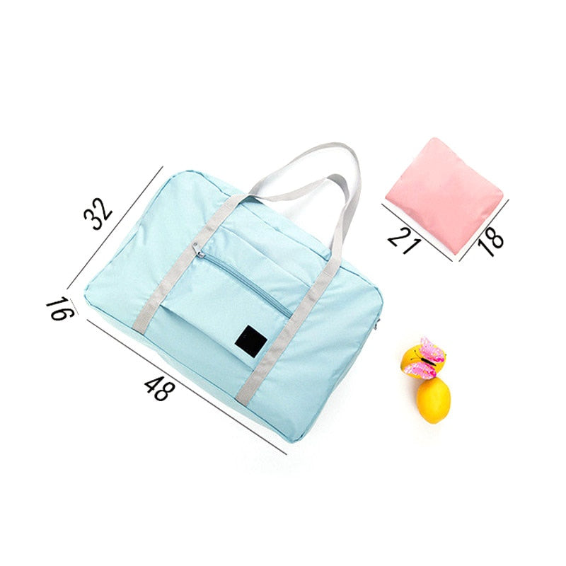 Folding Travel Bag Nylon Travel Bags Hand Luggage for Men & Women Fashion Travel Duffle Bags Tote Large Handbags Duffel