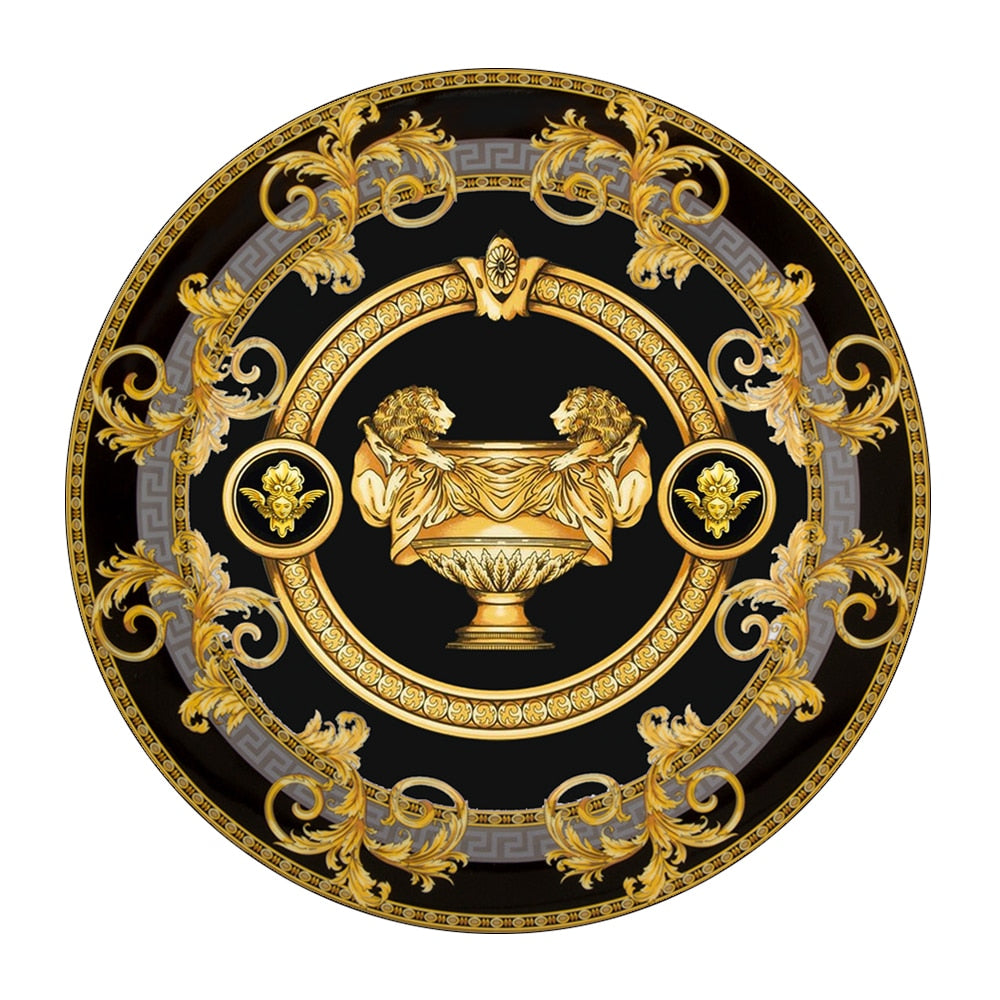 Gold Round Carpets Living Bedroom Area Rug Room Bedside Chair Mat European Style Home Decoration Carpet Tatami Mat Alfombras