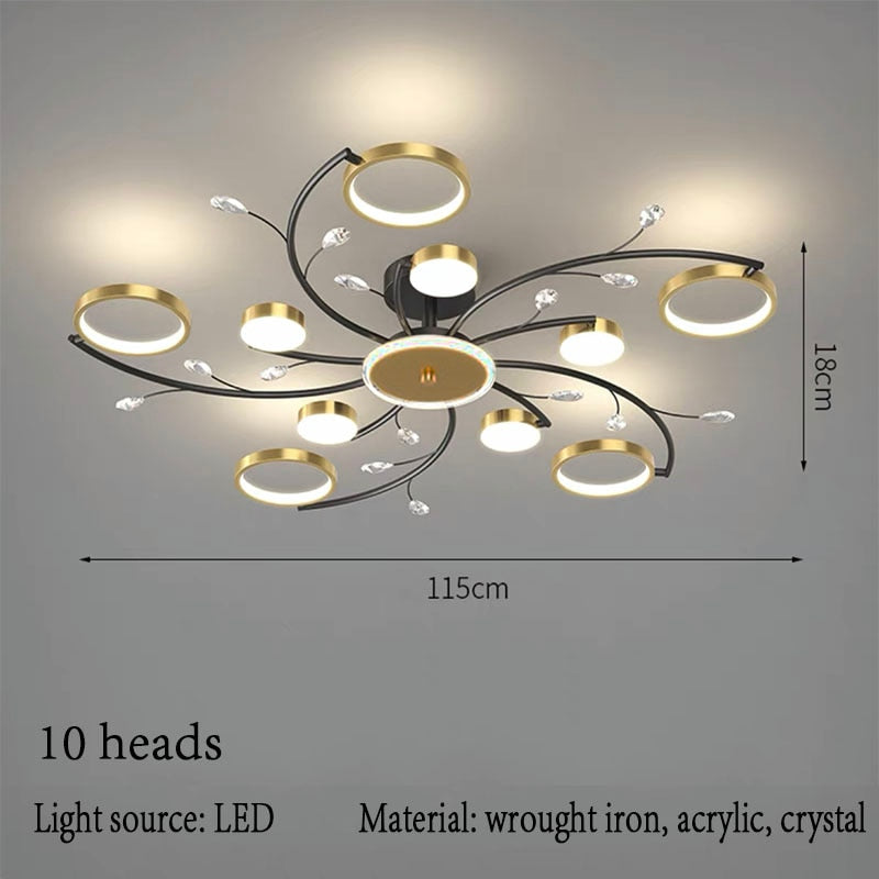 Modern Wooden LED Ceiling Chandeliers Home Decoration for Living Room Bedroom Kitchen Dining Room Lights Indoor Pendant Lamps