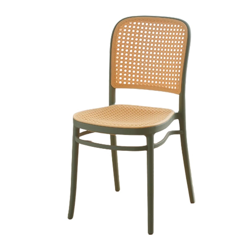 Nordic Mobile Dining Chairs Accent Living Room Office Rattan Designer Dining Chairs Balcony Ergonomic Cadeira Rattan Furnitures