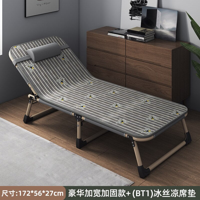 Folding bed single bed siesta siesta bed escort portable multifunctional marching bed office lounge chair