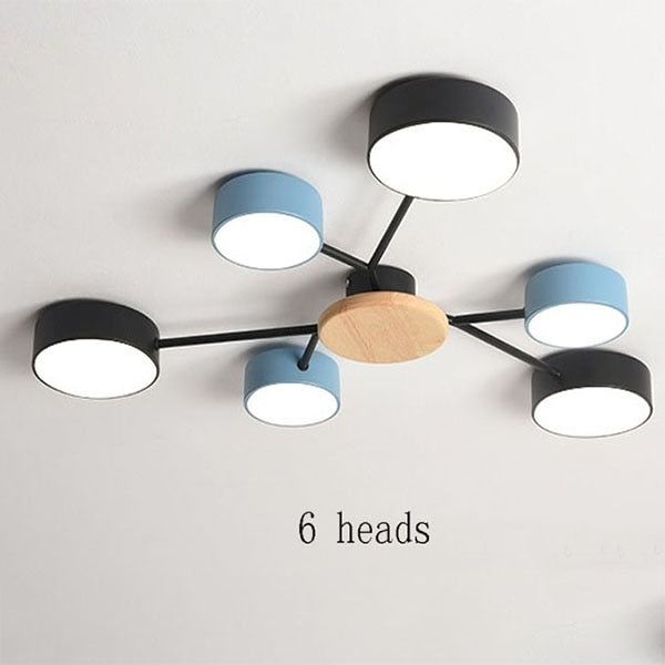 Modern Wooden LED Ceiling Chandeliers Home Decoration for Living Room Bedroom Kitchen Dining Room Lights Indoor Pendant Lamps